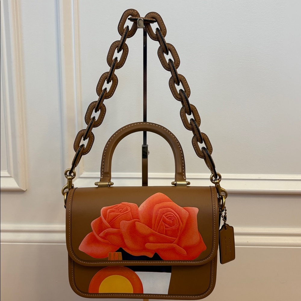Coach x Tom Wesselmann Rogue Top Handle Glovetanned Leather Brass $895 Rare - Picture 3 of 17